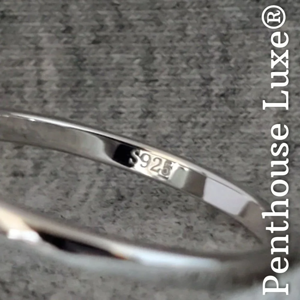 SOLID 925 Sterling Silver Silver Moon Phase Vertical Stacked Ring